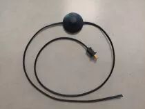 Cordon 3,5 mètres avec fiche 2 pôles US, interrupteur à pied à 1m de la fiche, câble SPT2 AWG18, noir (140700)