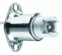 Douille RX7s 1000V 20A T350°C, stéatite et aluminium, câble silicone 0,75mm² T180°C 360mm, avec équerre métallique pour vis M4 (
