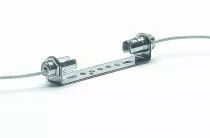 Douille R7S 78mm, stéatite, corps aluminium, 250V 6A T350°C, avec étrier métallique, câble 25cm, pour vis M4 (141005)