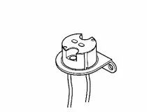 Douille stéatite G4/GU5,3/G6,35 avec équerre 24V 10A T300°C, câble T180°C 160mm, fixation par équerre métallique pour vis M3 (14