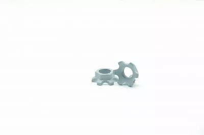 Ecrou auto-freinant blanc 20x8mm, (permet le serrage de capuchon utilis� pour lampes en porcelaine) (141110)