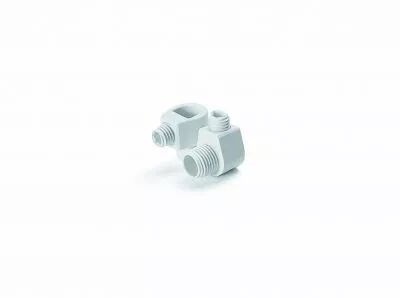 Serre-c�ble ext. avec raccord filet� m�le M 10x1 8mm, blanc, pour c�ble plat ou rond H03/H5VV-F, � utiliser avec vis 141133-ACC 