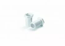 ECROU+MEPLATS PLAST 25mm Blanc (141163)