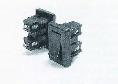 Interrupteur � encastrer unipolaire noir ON-OFF, � bascule noire, 27x17x19mm, d�coupe 13x20,5mm, 250V 1A, bornes � vis (142315)