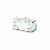 Interrupteur à encastrer unipolaire blanc ON-OFF, bascule à clipser, 27x13,5x12,5mm, découpe 16mm, 250V 2A, bornes automatiques 