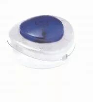 Interrupteur PIED UNIP Blanc/BLEU TRANS (142327)