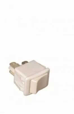 Interrupteur � encastrer unipolaire blanc ON-OFF, � bascule blanche,15x21x23mm, d�coupe 19x13mm, 250V 1A, cosses plates 4,8mm (1