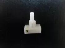Interrupteur unipolaire gris ON-OFF, à poussoir blanc, 23x13x h28mm, 250V 1A, bornes à vis, sans bague, UL (142353)