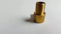 Serre-câble ext. avec raccord fileté mâle M 10x1 10mm,  laitonné, pour câble plat ou rond H03/H5VV-F, avec vis d'arrêt transpare
