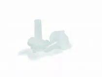 Isolateur serre-câble transparent pour douille à clipser E14 classe 2 ou E27 thermoplastique pour câble plat H03VVH2-F 2X0,75mm²