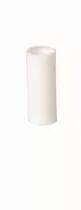 Fourreau thermoplastique blanc pour douille bougie diamètre intérieur 24mm, 26x100mm, lisse (142610)