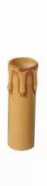 Fourreau carton antique patiné ivoire foncé, 26X65mm pour douille bougie, diamètre intérieur 24mm (143502)