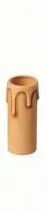 Fourreau thermoplastique ivoire antique patiné, 26x85mm pour douille bougie, diamètre intérieur 24mm (143505)
