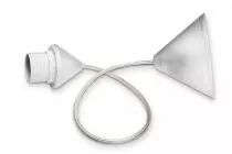 Suspension complète transparent clair E27 mi-filetée 60W, câble rond 80cm 2x0,75mm², avec bague 57x12mm, et domino (144422)
