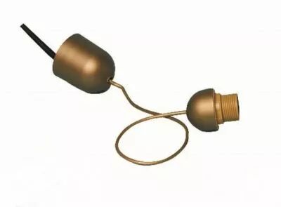 Suspension compl�te dor�e E27 mi-filet�e 100W, c�ble rond 60cm 2x0,75mm�, avec bague 57x12mm, et boitier de connexion (144423)