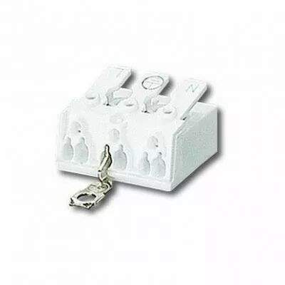 BORNIER 3 POLES A CLIPSER Blanc (144608)