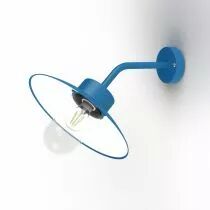 Applique Belcour N°8 Bleu Azur mat Diffuseur opale (106014134)