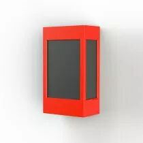 Applique Brick² N°1 en Rouge signalisation Diffuseur plexiglas noir (108004056)