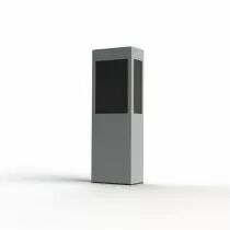 Applique Brick² N°2 en Gris soie Diffuseur plexiglas noir (108005105)