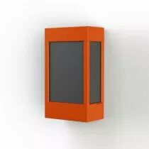 Applique Brick² N° 1 Classe 3 Diffuseur en Orange Diffuseur plexiglas noir (108016014)