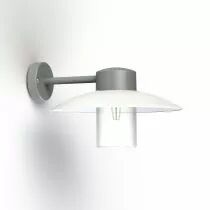 Applique Aubanne N°1 Gris métal Diffuseur dépoli (101002023)