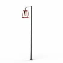 Lampadaire Lampiok 4 N°4 Tube en plexiglas Gris noir 107 - Rouge (175228110)