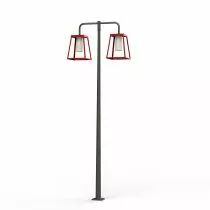 Lampadaire Lampiok 4 N°6 Tube en plexiglas Gris noir 107 - Rouge (175231110)