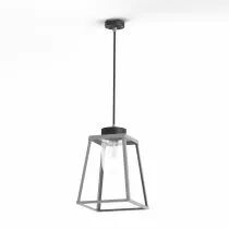 Suspension Lampiok 2 N°2 Gris soie 105 - Gris noir Diffuseur opale (178004105)