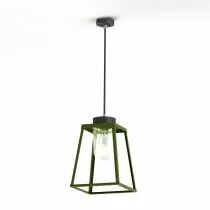 Suspension Lampiok 2 N°2 Vert fougère 109 - Gris noir Diffuseur opale (178004109)
