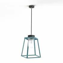 Suspension Lampiok 2 N°2 Bleu 111 - Gris noir Diffuseur opale (178004111)