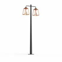 Lampadaire Lampiok 2 N°5 Orangé pur 014 - Gris noir Diffuseur opale (178014014)