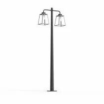 Lampadaire Lampiok 2 N°5 Gris soie 105 - Gris noir Diffuseur opale (178014105)