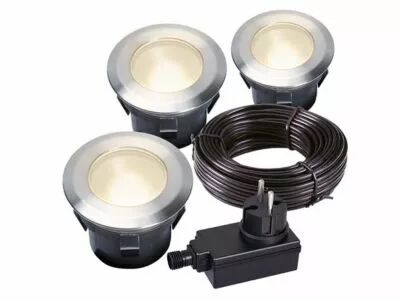Garden lights - larch set - spot a encastrer - 12v - 30lm - 1w - 3000k (GL4058603)