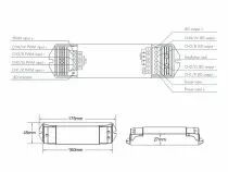 R&eacute;p&eacute;teur monocouleur &agrave; 4 canaux pour bandes led rgbw (CHLSC60RP)