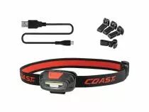 Coast - fl13r - oplaadbare hoofdlamp rood/wit light 270 lumen (LCOAFL13R-BL)