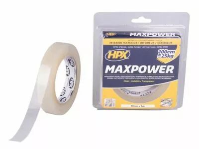 Ruban max power transparent double face - 19mm x 5m (HPXHT1905)