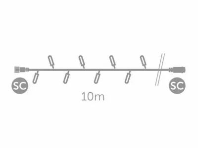 Simply-connect pro line - steadylight extension - led - 10 m - 100 lampes blanc chaud - fil noir - 230 v (PR-L-RNP-LED-10-230V-U
