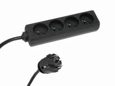 Multiprise � 4 prises avec gaine thermor�tractable - 3g2.5 - 5 m - broche de terre (EB4STB25-5HQ)