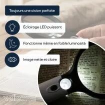 Loupe avec led - 1,75x 12,25x (VTMG19)