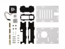Bo&icirc;tier transparent avec dissipateurs thermiques et ventilateur pour raspberry pi 4 (WPA507)