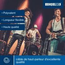C&acirc;ble haut-parleur - noir - 2 x 2.50 mm&sup2; - 100 m (HQPW10002)