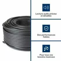 C&acirc;ble haut-parleur - noir - 2 x 2.50 mm&sup2; - 100 m (HQPW10002)