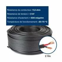 C&acirc;ble haut-parleur - noir - 2 x 2.50 mm&sup2; - 100 m (HQPW10002)