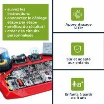 Kit de projets &eacute;lectroniques - 50 exp&eacute;riences - circuit lab (KNS130)