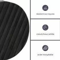 Butoir de porte - 9 x 7,5 cm - 1,1 kg - noir (TL74051B)