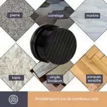 Butoir de porte - 9 x 7,5 cm - 1,1 kg - noir (TL74051B)