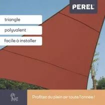 Voile solaire - triangle - 3.6 x 3.6 x 3.6 m - couleur : terracotta (GSS3360TR)