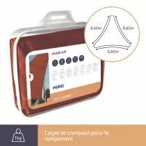 Voile solaire - triangle - 3.6 x 3.6 x 3.6 m - couleur : terracotta (GSS3360TR)
