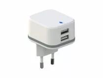 Chargeur compact avec 2 connexions usb - 5 v - 4.8 a max. - 24 w. max. - blanc (PSS6EUSB40W)