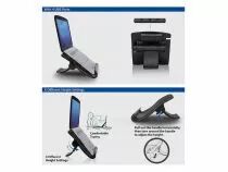 Support pour ordinateur portable, 6 positions r&eacute;glables en hauteur, hub 4 ports (ACTAC8100)